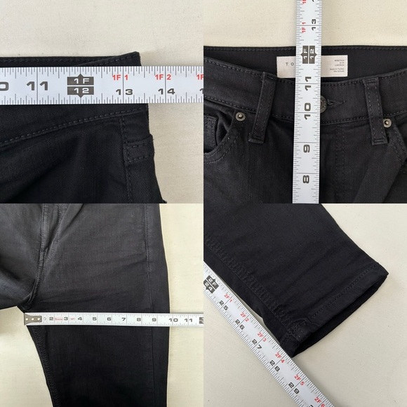 Topshop Jamie Black Skinny Jeans High Rise Ankle Length Stretch Denim Size 26 - Picture 12 of 16